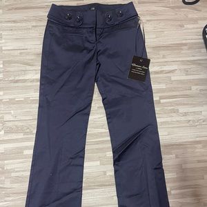 Bebe navy satin dress pants. BNWT. Size 2